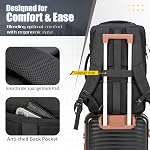 42L Travel Backpack with 4 Packing Cubes, Flight Approved Carry-On Bag, Weekender Business Backpack, Fits 17.3"