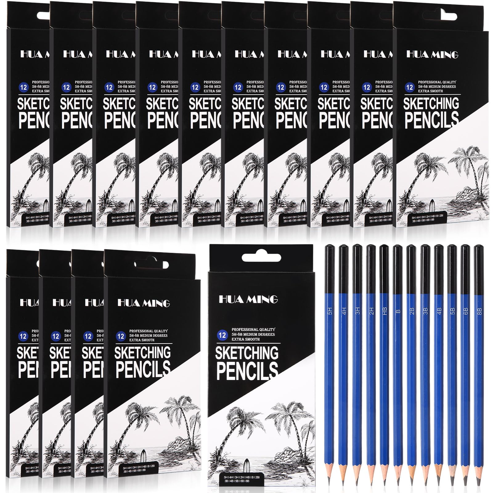 Graphite Sketch Pencils - 120 Pcs Set -1