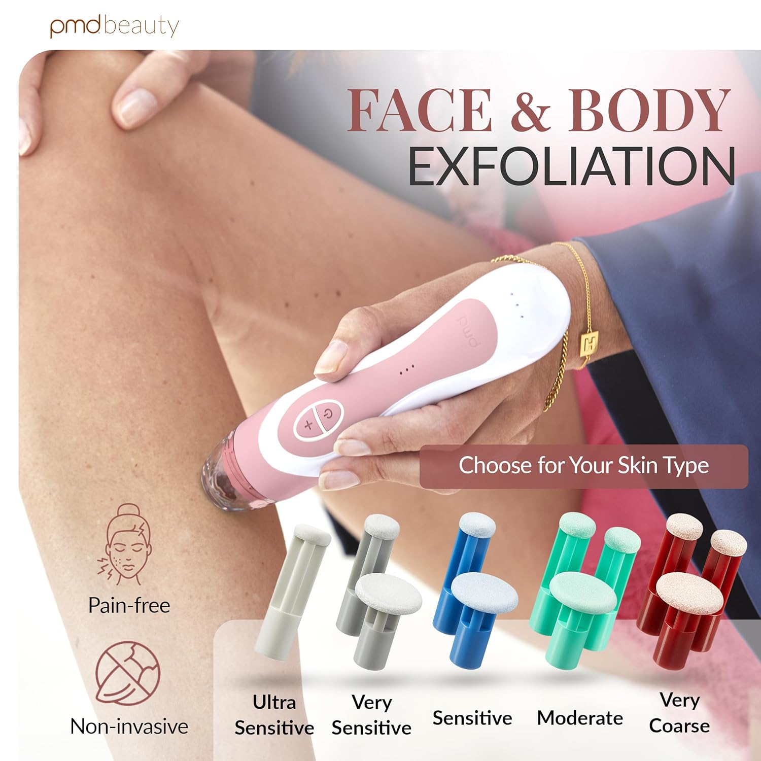 PMD Beauty Personal Microderm Elite Pro - At-Home Use, Facial Exfoliator Tool, Microdermabrasion Machine Kit for Face and Body Skincare - Image 4