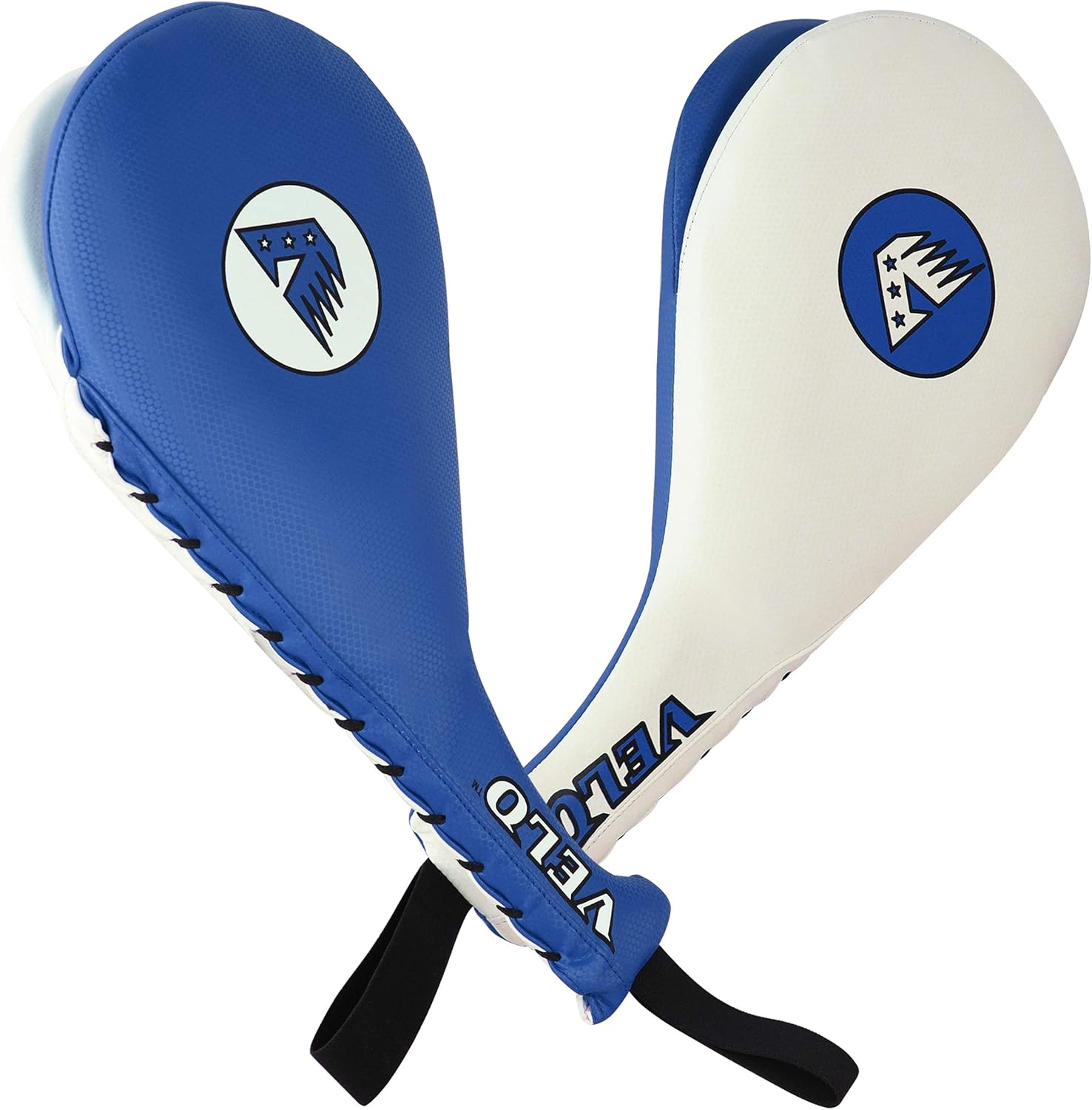 VELO Taekwondo Pad Racket Training Target Boxing Karate Hand Kick Punching Kickboxing Paddle Focus Strike (Sold AS Single Item) (Blue White, Single) : Sports & Outdoors