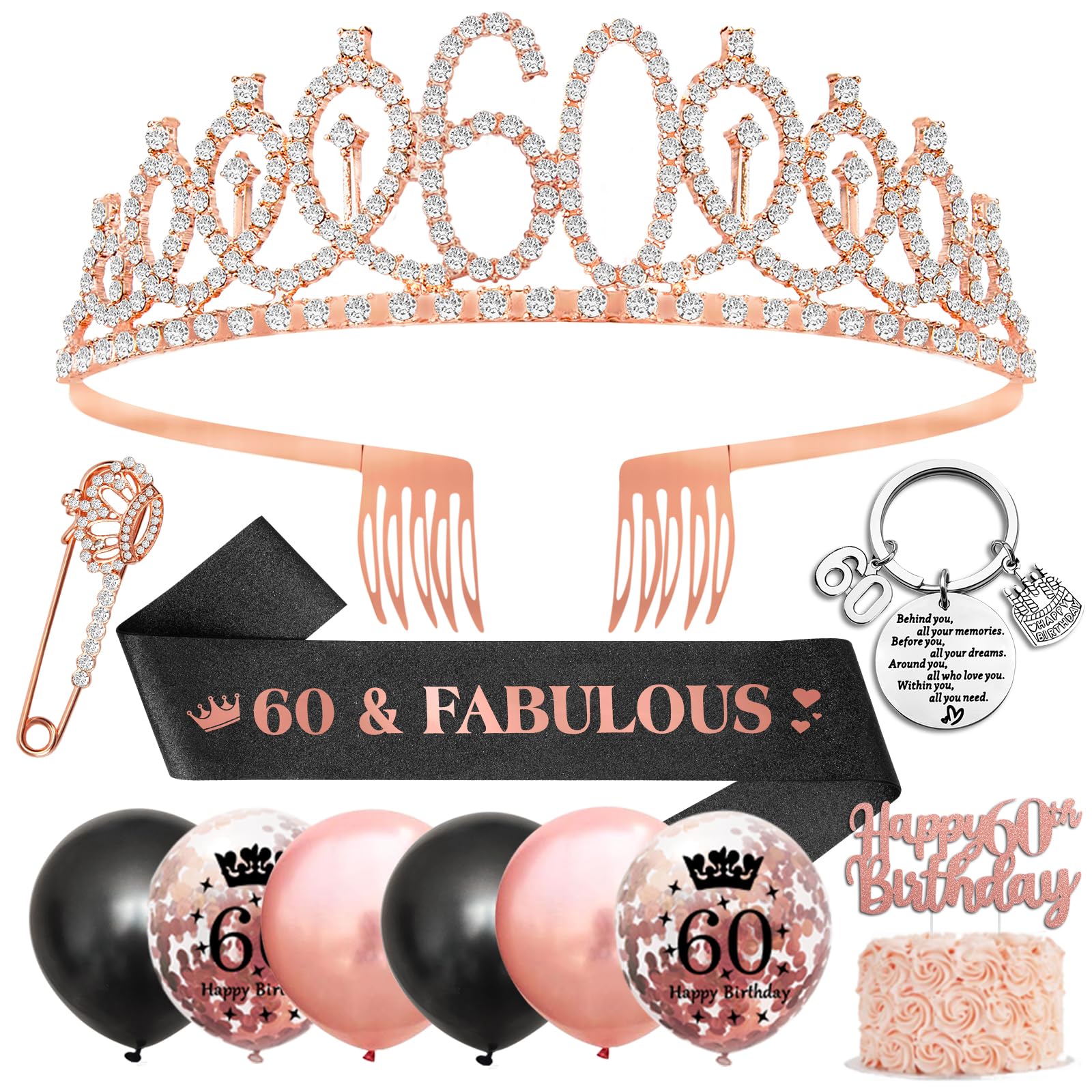 Geburtstagskrone Schärpe Junggesellinnenabschied Set, 40 Geburtstag Krone Prinzessin Strass