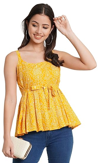 Printed Strappy Top for Women