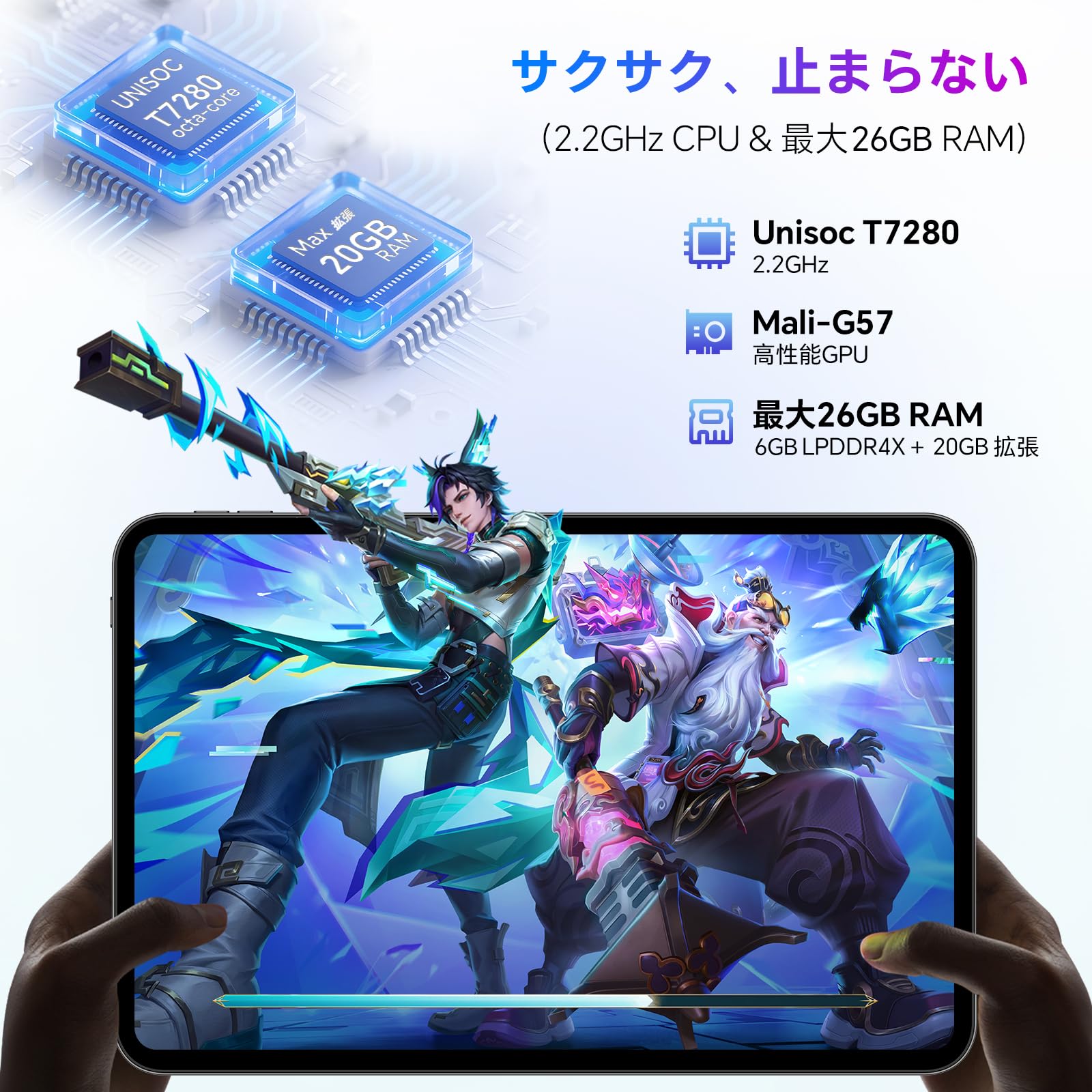 Amazon.co.jp: TECLAST T65 Tablet, 13-Inch, Android 16, Large