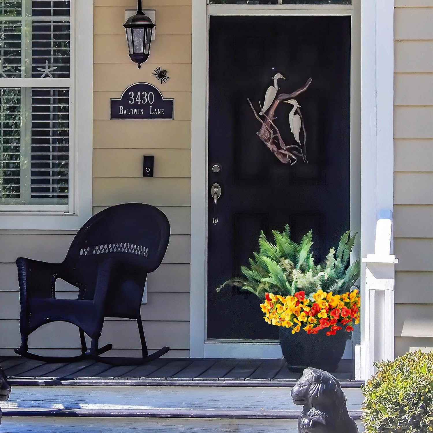 Ivydale Artificial Pansies Faux Flowers Plants for Outdoor Decoration, 12 Bundles Fake Pansy for Outside UV Resistant Silk Flowers Bouquets with Eucalyptus for Planter Front Door Porch Patio Yard - Image 7