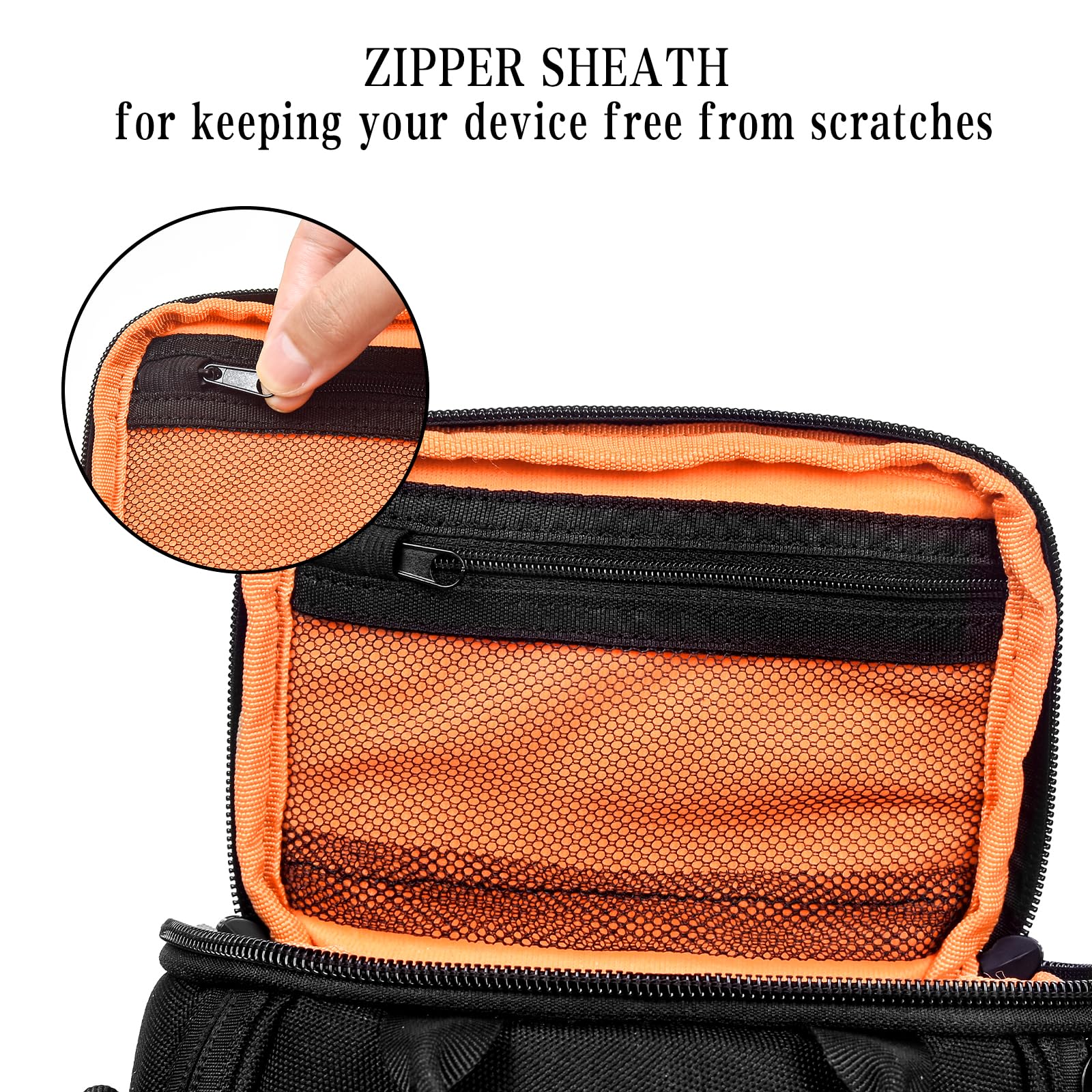 FOSOTO Bolsas para Cámaras Compactas, Bolsa de Cámara de inserción Quick Access para SLR, Zoom Lens, Cables y Accesorios Compatible con Nikon Canon, Sony Fuji para SLR/DSLR