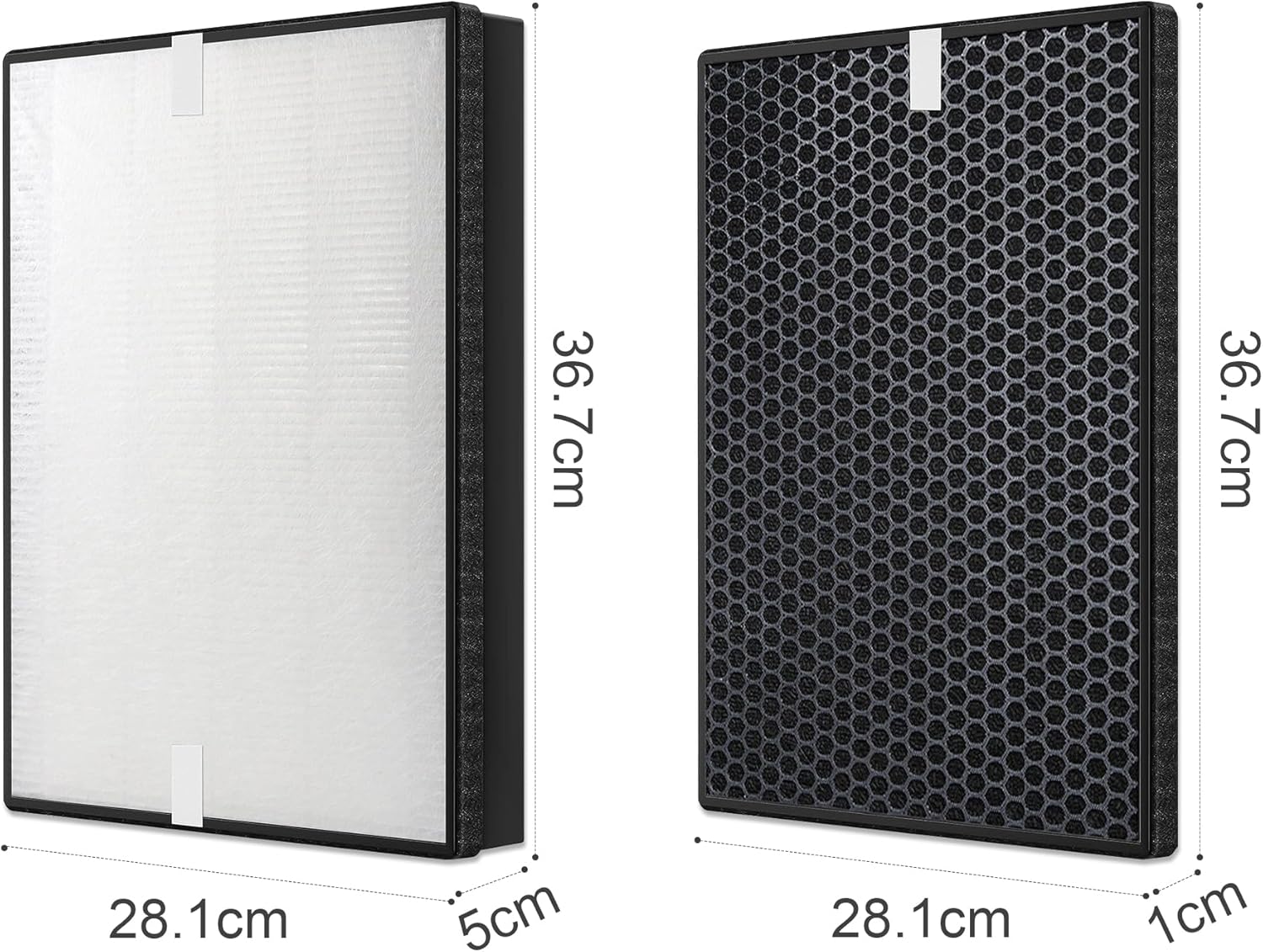 Allyson 2er Filter-Set für Philips Luftreiniger Modelle [AC3829 AC2882, AC2887 & AC2889]