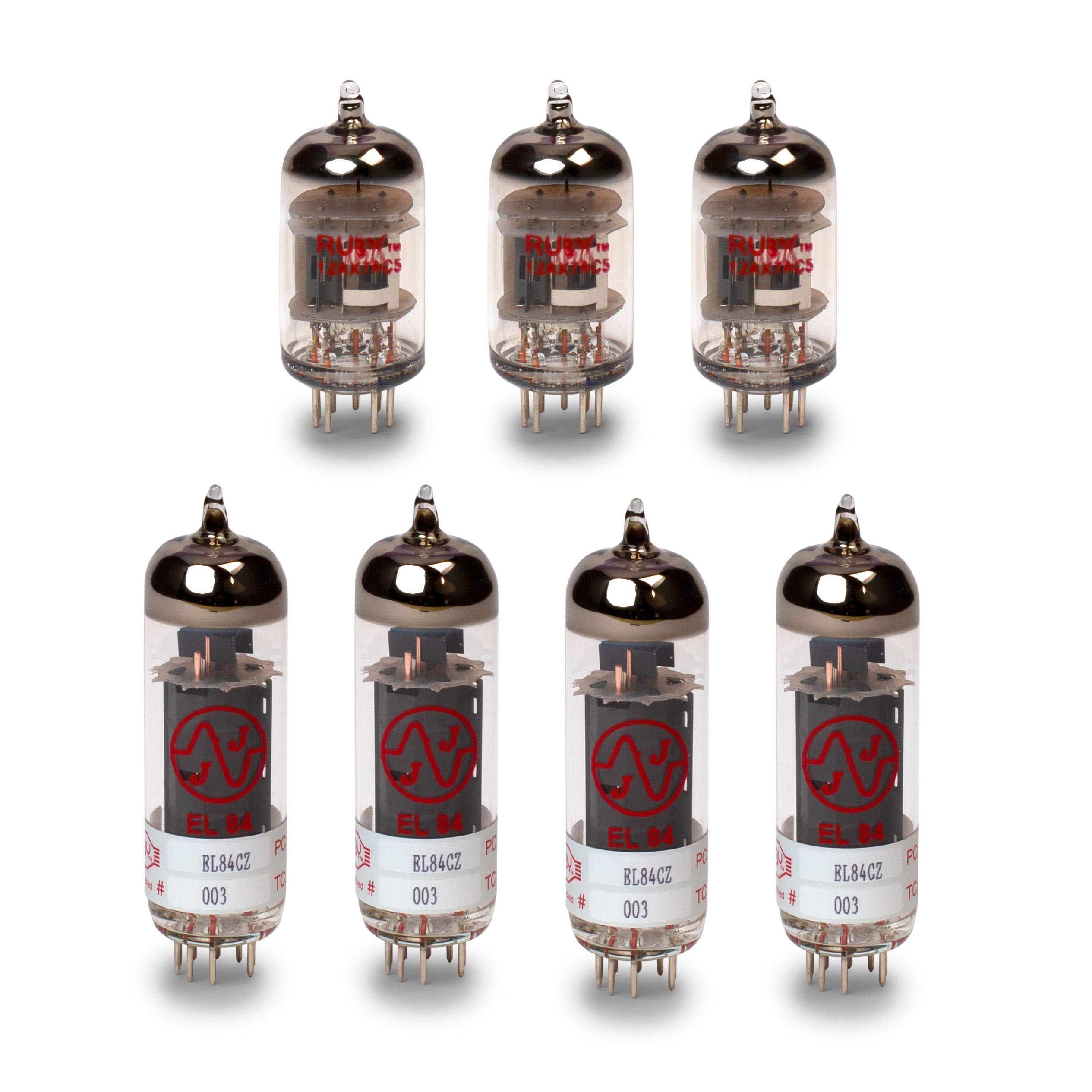 Vox AC30C2 Tube Set with Matched Power Tubes, Ruby and JJ Brand Tubes