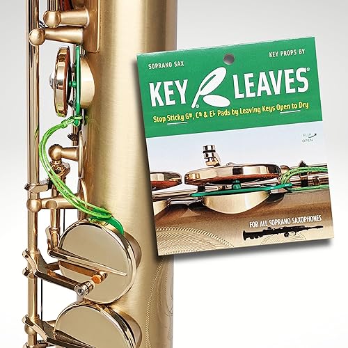 Key Leaves Accesorios para llaves de saxofón soprano para detener las almohadillas adhesivas, proteger el cuero de la almohadilla y mantener tu