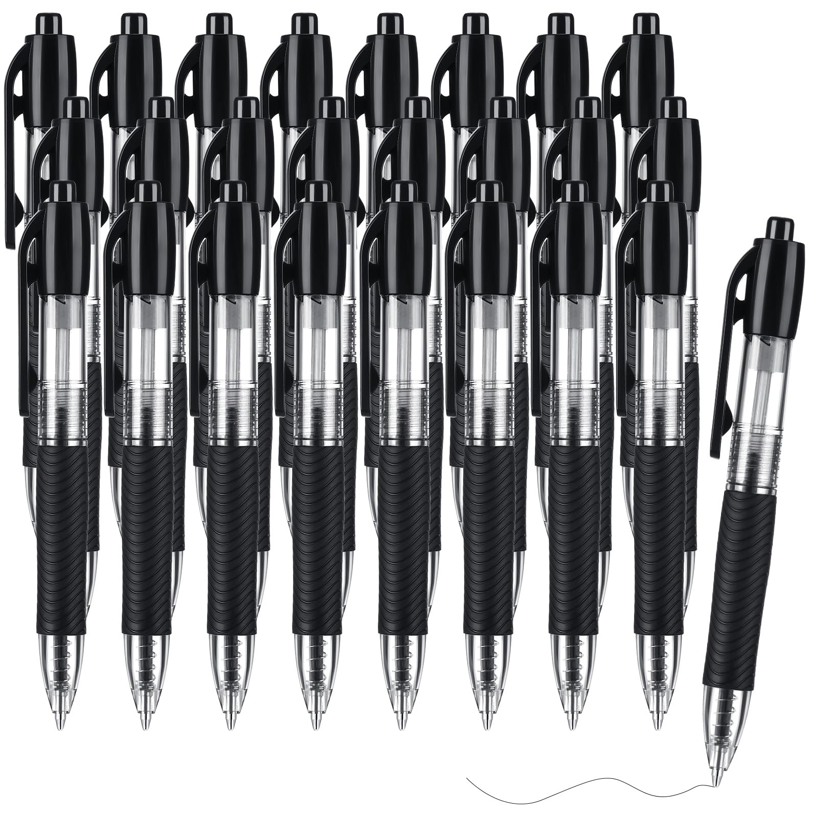 Sayglossy Mini Ballpoint Pens Small Pocket 1.0mm mini ink Pens Short Pen for Badge Office School Teacher Classroom Student Gifts(Black,24 Pack)