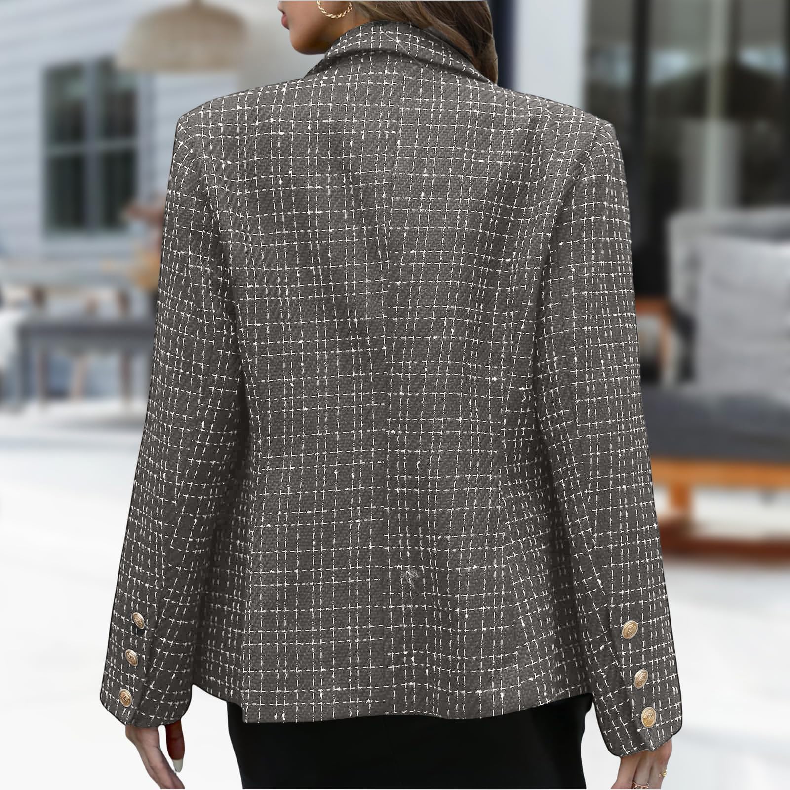 Generisch Blazer Damen Elegant Business Jacke Damen Büro Arbeit Langarm