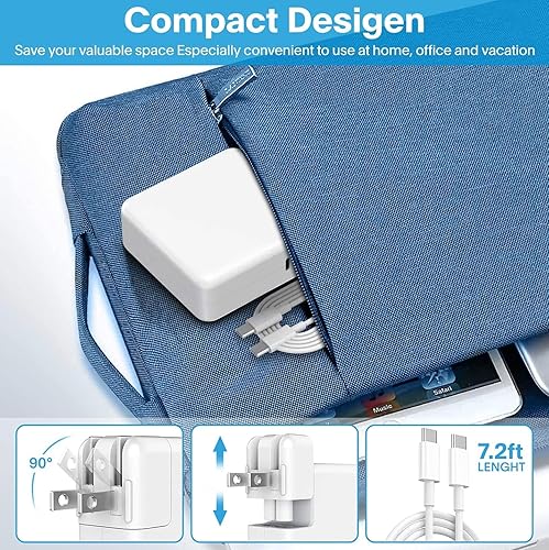 Miniatura 7 de Cargador Mac Book Pro de 118 W USB C Adaptador de corriente de cargador rápido compatible con MacBook Pro/MacBook Air 16 15 14 13 pulgadas, M1 M2 M3