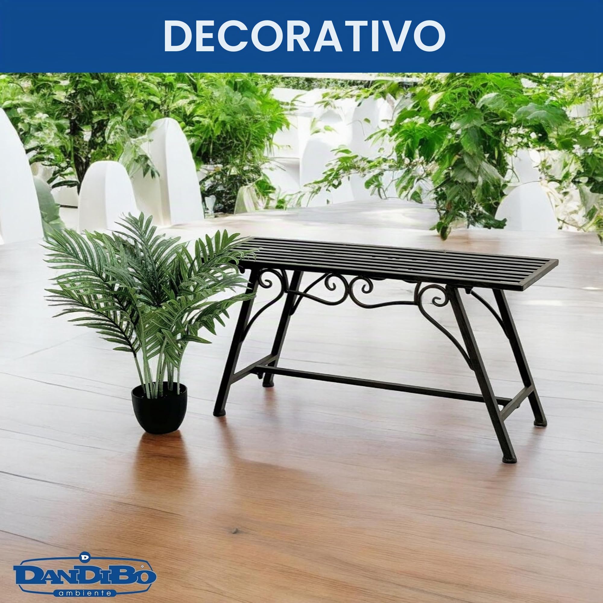 Banco "CUCCIO-S" B-83 cm 77824 Banco de jardín de metal Muebles de jardín