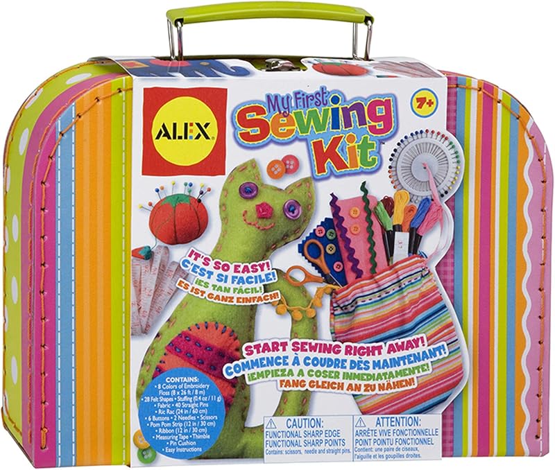 Mi primer kit de costura de Alex Crafts, perfecto para principiantes, artes y manualidades Proyectos de costura coloridos y divertidos para aprender las habilidades básicas de costura (a partir de 7 años)