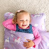 Vista 4 de Wildkin El tapete original para siesta viene con almohada extraíble de respaldo (unicornio)