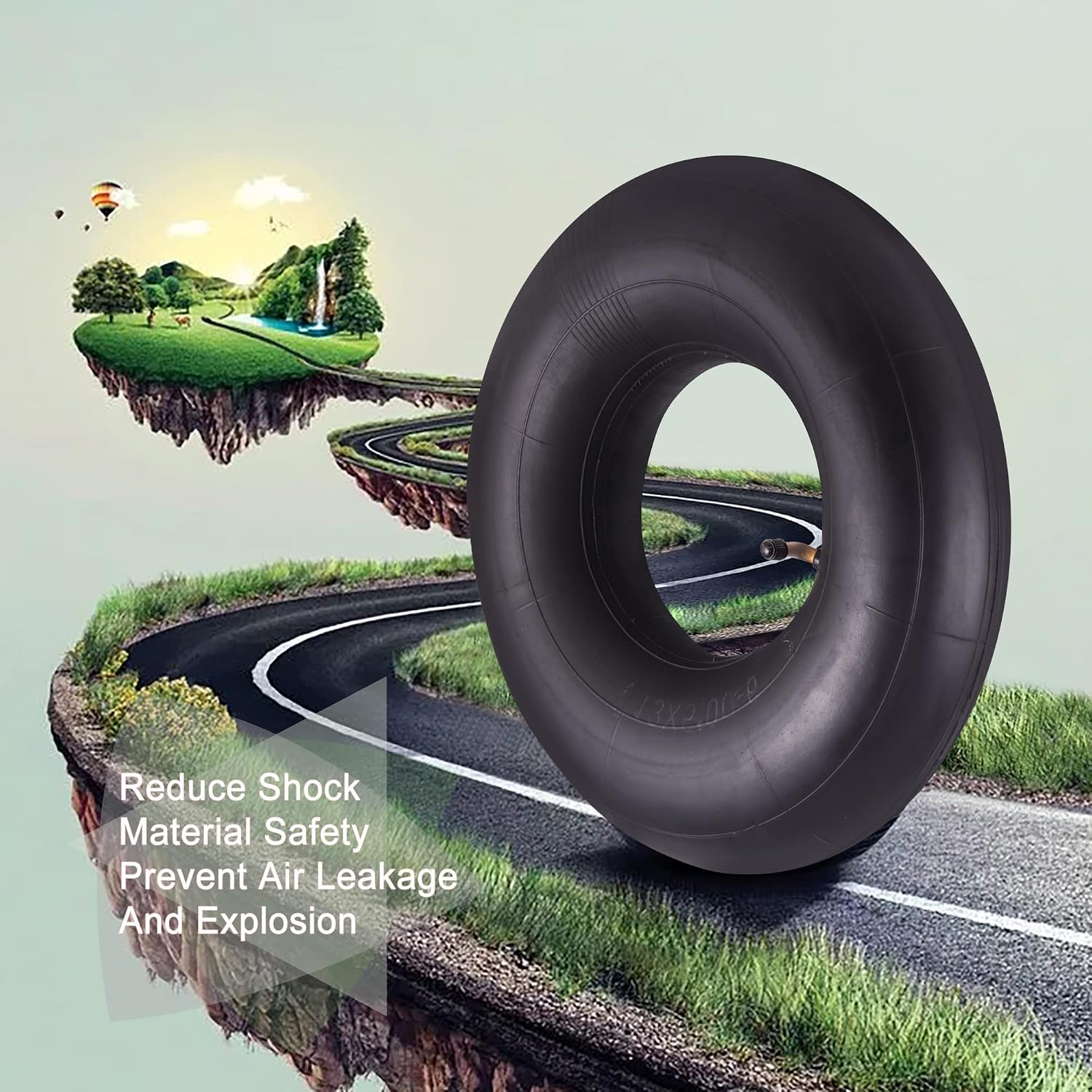 GOOFIT 13 X 5.00-6 Curved Bent Stem Inner Tube Tire for Mini Electric Old Man Scooter (2 pcs)