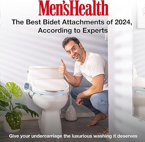 Miniatura 2 de BidetMate Asiento de inodoro eléctrico de bidé serie 2000 con agua calentada ilimitada, controles laterales, desodorizante, secadora de aire