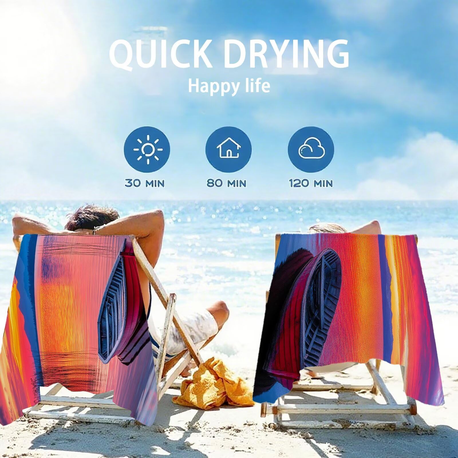 Ręczniki plażowe z mikrofibry, 100 x 200 cm, ręcznik plażowy dla dorosłych, bardzo duży ręcznik z mikrofibry, ręczniki kąpielowe z torbą siatkową, dwustronny, bez piasku, kompaktowy, cienki, na lato