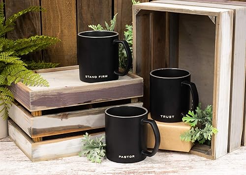 Miniatura 8 de Lighthouse Christian Products Simply Yours Inspirational Faithful Servant - Taza de cerámica brillante, de 18 onzas, color azul marino