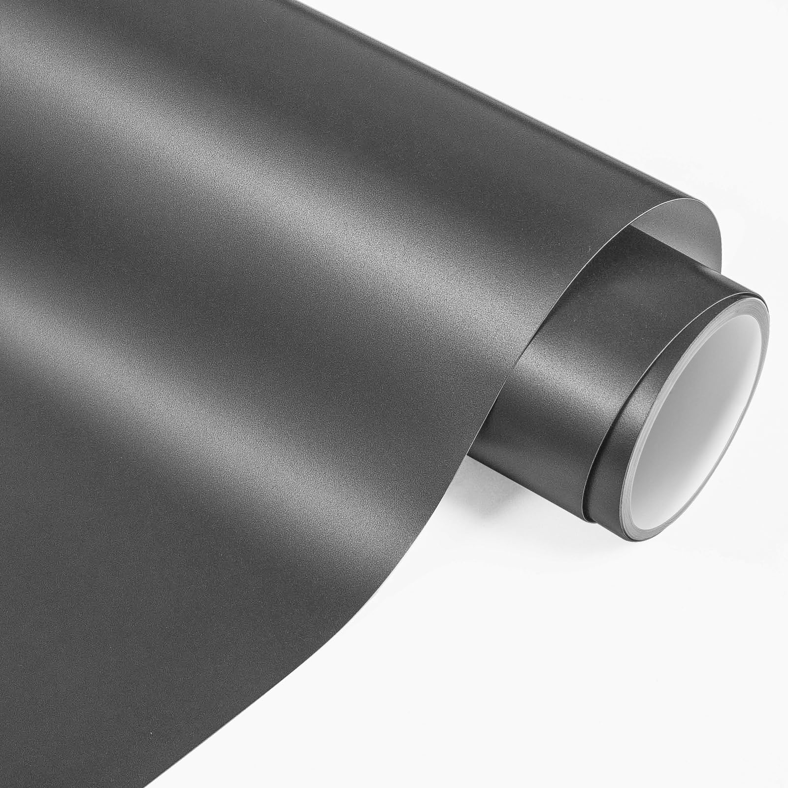 VINYL FROG Matte Metallic Adhesive Vinyl, 12" x6ft Grey Craft Permanent VinylRoll - Metallic Satin Vinyl for Home Decor, Mug, Car and Other Stickers