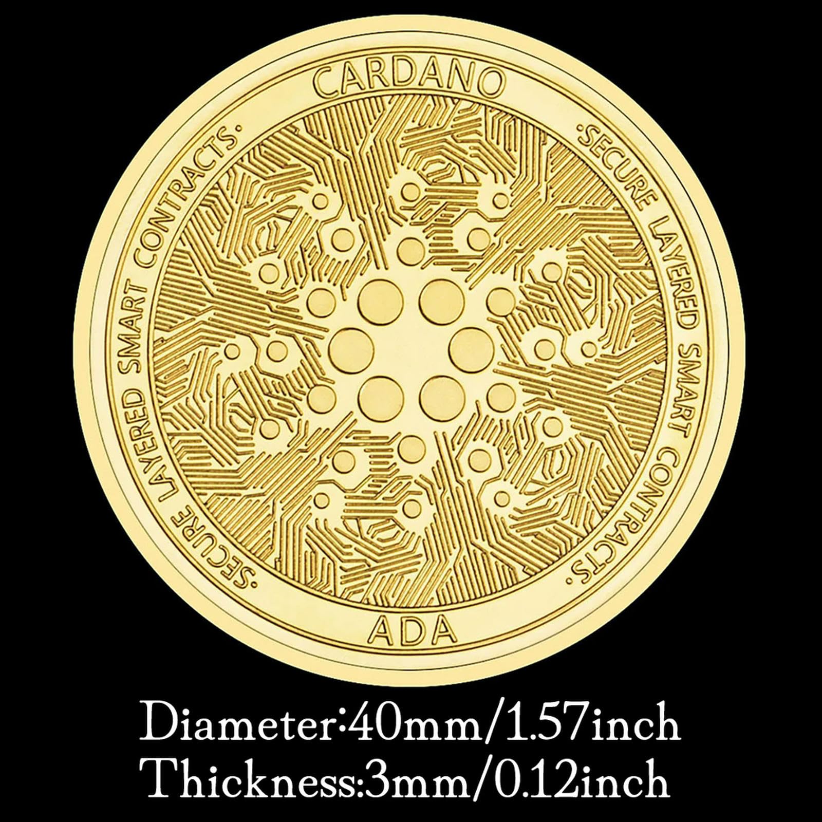 QYZXTH Ada Cardano Crypto Coin Criptomoneda Moneda Coleccionable En Código  Confiamos Colección de Arte Moneda Conmemorativa Física Chapada en  Oro-Plata : Amazon.es: Juguetes y juegos