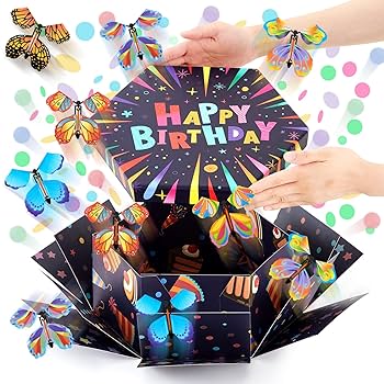 Amazon.com: Dunzoom Flying Birthday Butterfly Surprise Gift