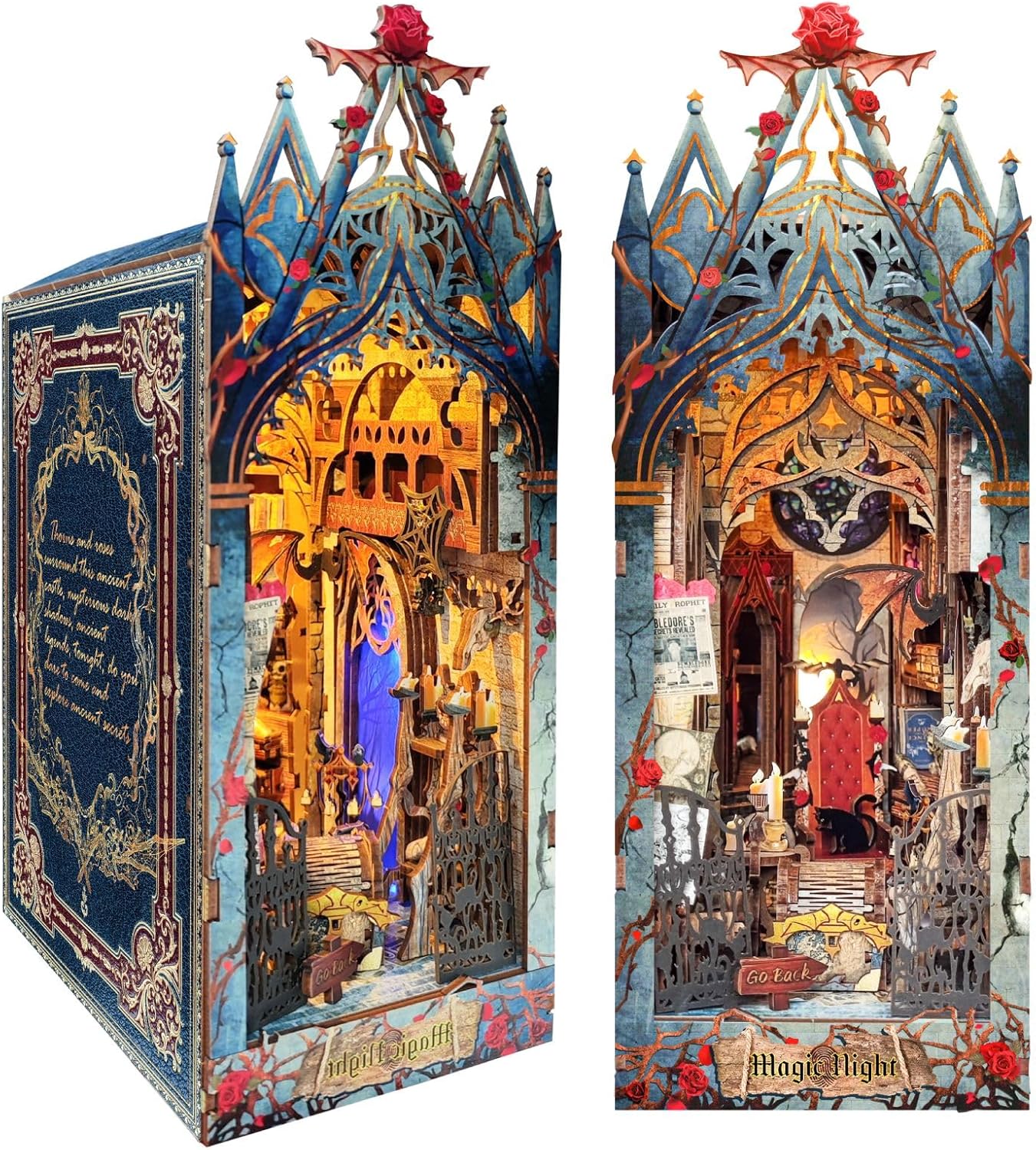 BOOKIE NOOKIE Book Nook Kit, DIY 3D Bookshelf Insert Decor