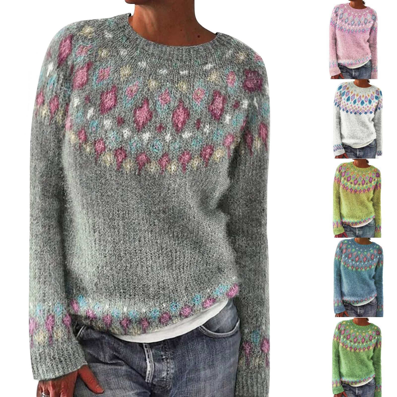 Kersttruien voor dames, grappige Fair Isle, gebreide truien Kersttruien voor dames, grappige Fair Isle, gebreide truien