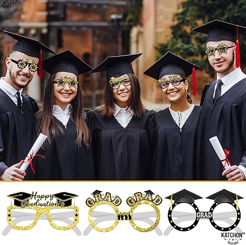 Miniatura 4 de KatchOn, Gafas de graduación con purpurina 2025 – Paquete de 12 | Accesorios de cabina de fotos de graduación 2025 para decoraciones de graduación