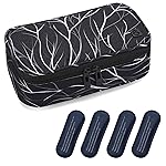 ALLCAMP Insulin Cooler Travel Case Diabetic Medication Cooler with 4 Ice Pack - Medical Cooler Bag Portable and Reusable Black White(9X 4.72x 3.14 inches)