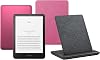 Kindle Paperwhite Signature Edition (2024 Release) 32 GB without ads, Raspberry Amazon Clear back Cover and a Made for Amazon Wireless Charging Dock
