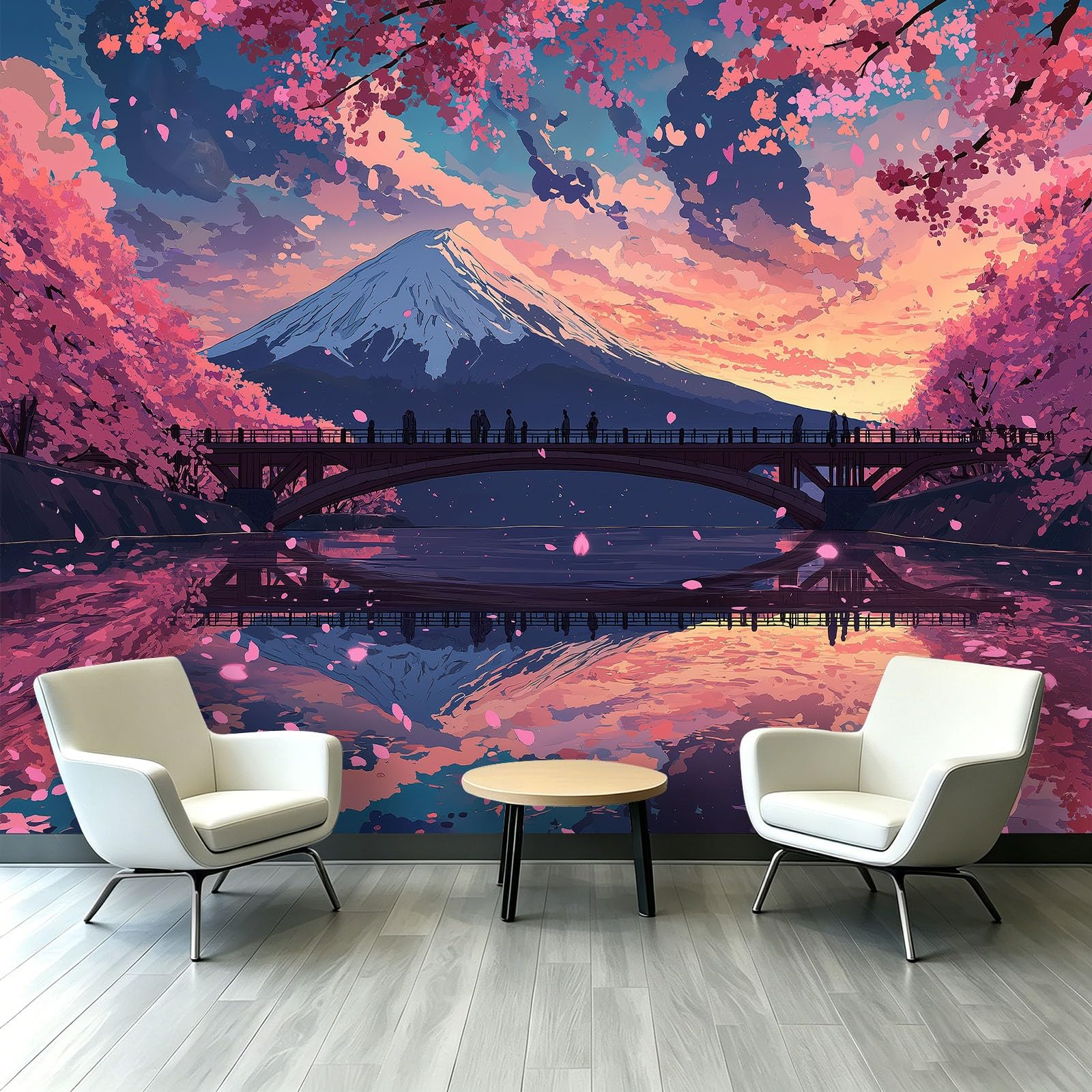 Papier peint panoramique mont Fuji intissé xxl de haute qualité murale