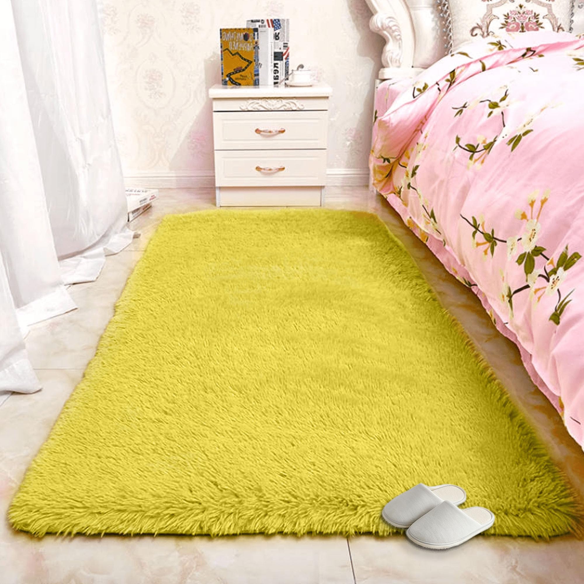 Tapis de salon moelleux extra large et lavable pour chambre d'enfant