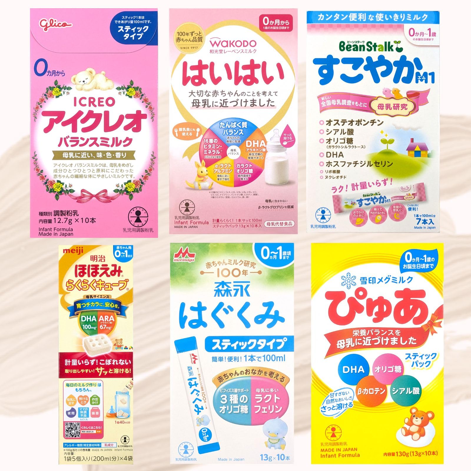 Amazon.co.jp: 【A-11(計11本入)】粉ミルク お試しセット 6種類 小分け