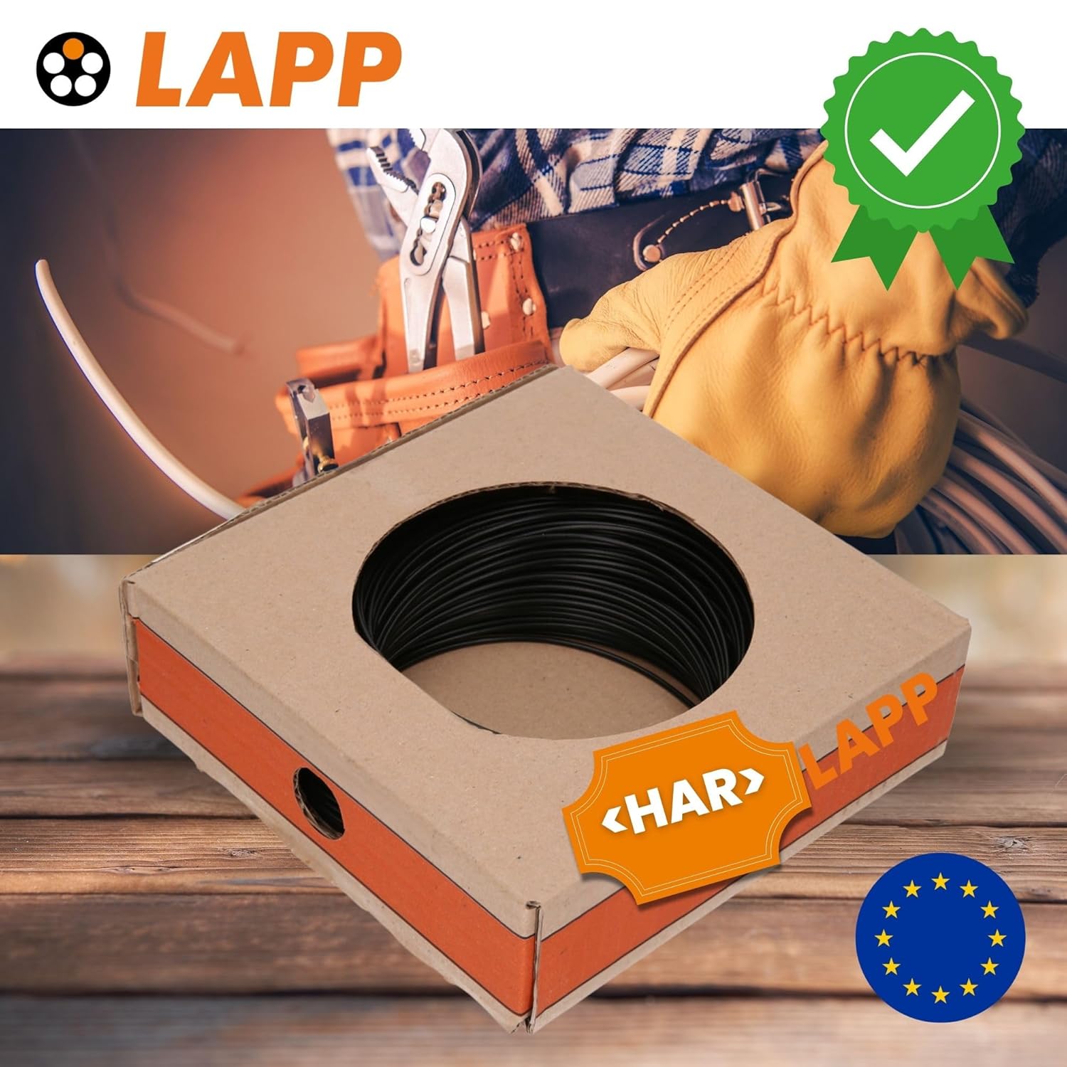 Lapp Cable PVC Cable H05V-K 1 x 1 mm² 100 m Black