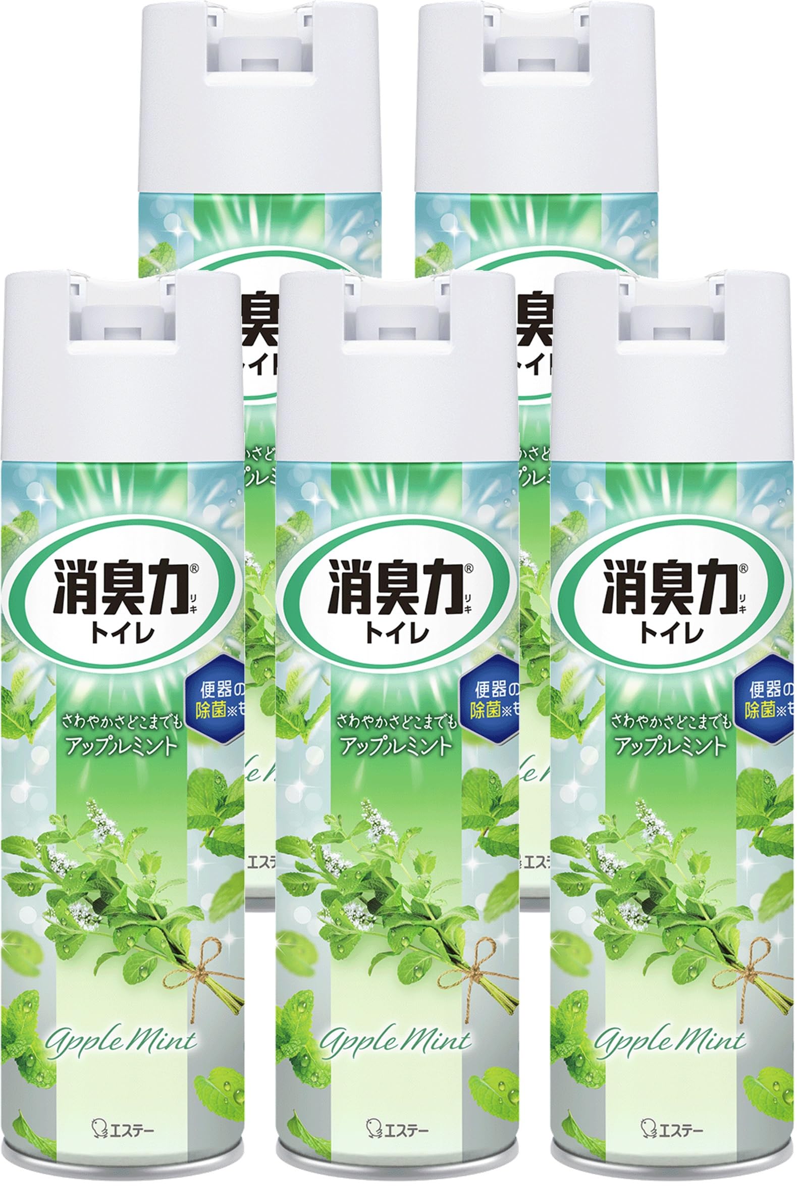 消臭力 [まとめ買い] トイレ用 スプレー アップルミント 365mL×5個 トイレ 消臭スプレー 消臭剤 消臭 芳香剤