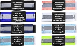 Uloveido Personalized Shoe ID Metal Tag - Custom Engraved Emergency Information - Stainless Medical Alert ID Tags for Runners, Athletes and Travelers - Ideal Shoe Name Tags for Adults