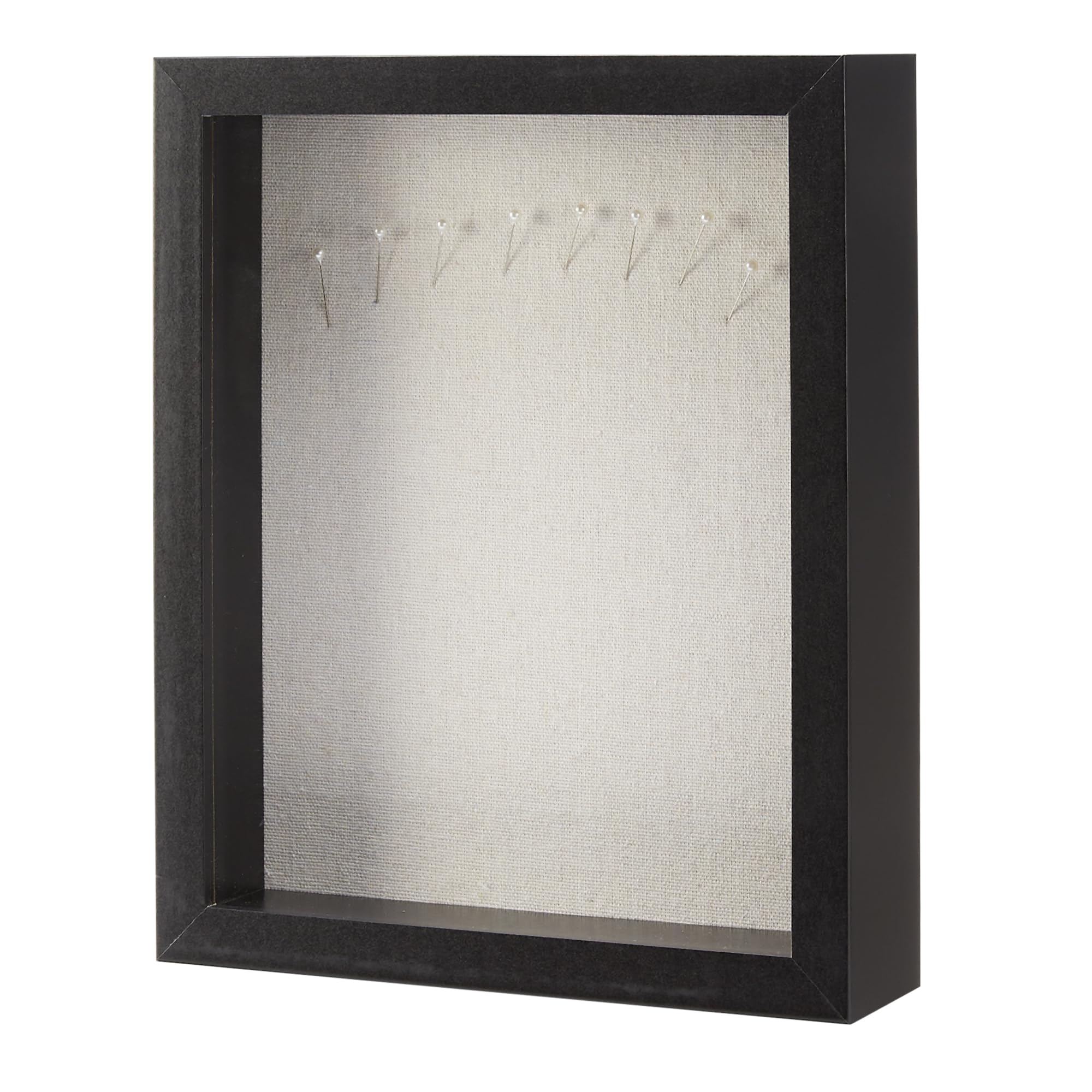 Amazon Basics Rectangular Wooden Shadow Box/Picture Frame, 20 cm x 25.4 cm, Black