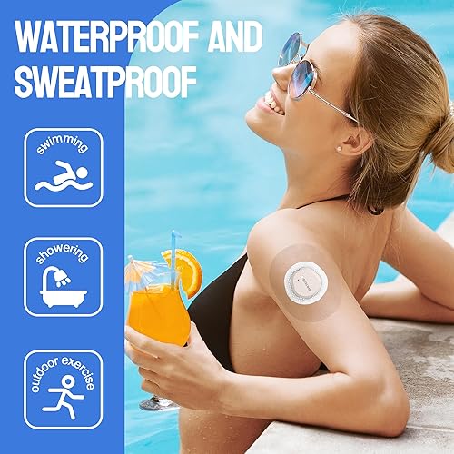 Miniatura 3 de -Parches adhesivos G7-Paquete de 60 cubiertas impermeables para sensores para g7 - Parche transparente y cinta (para G7)