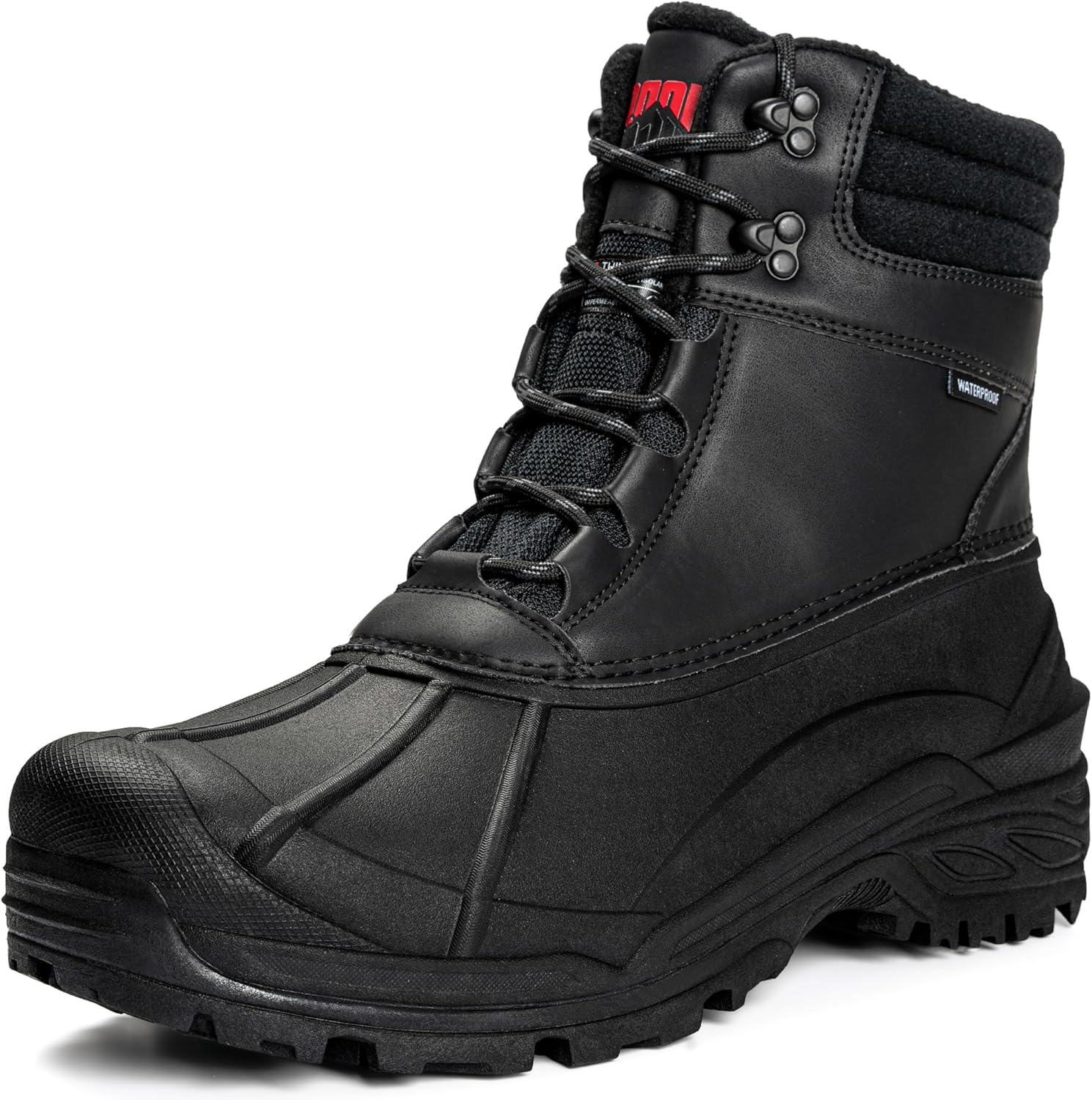 R CORD Men's Snow Boots - Insulated Waterproof Traction