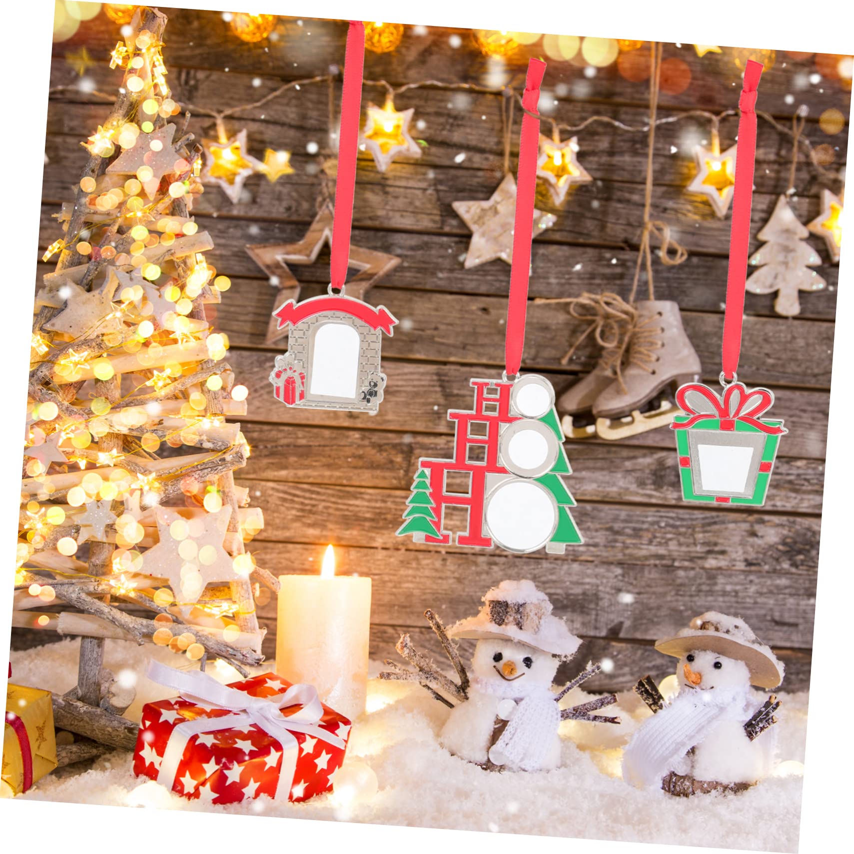 TOPBATHY 16 STK Christbaumschmuck Weihnachtsdekoration Sublimationsanhänger Personalisierter Weihnachtsschmuck Weihnachts-Layout-Requisite Sublimationsrohlinge