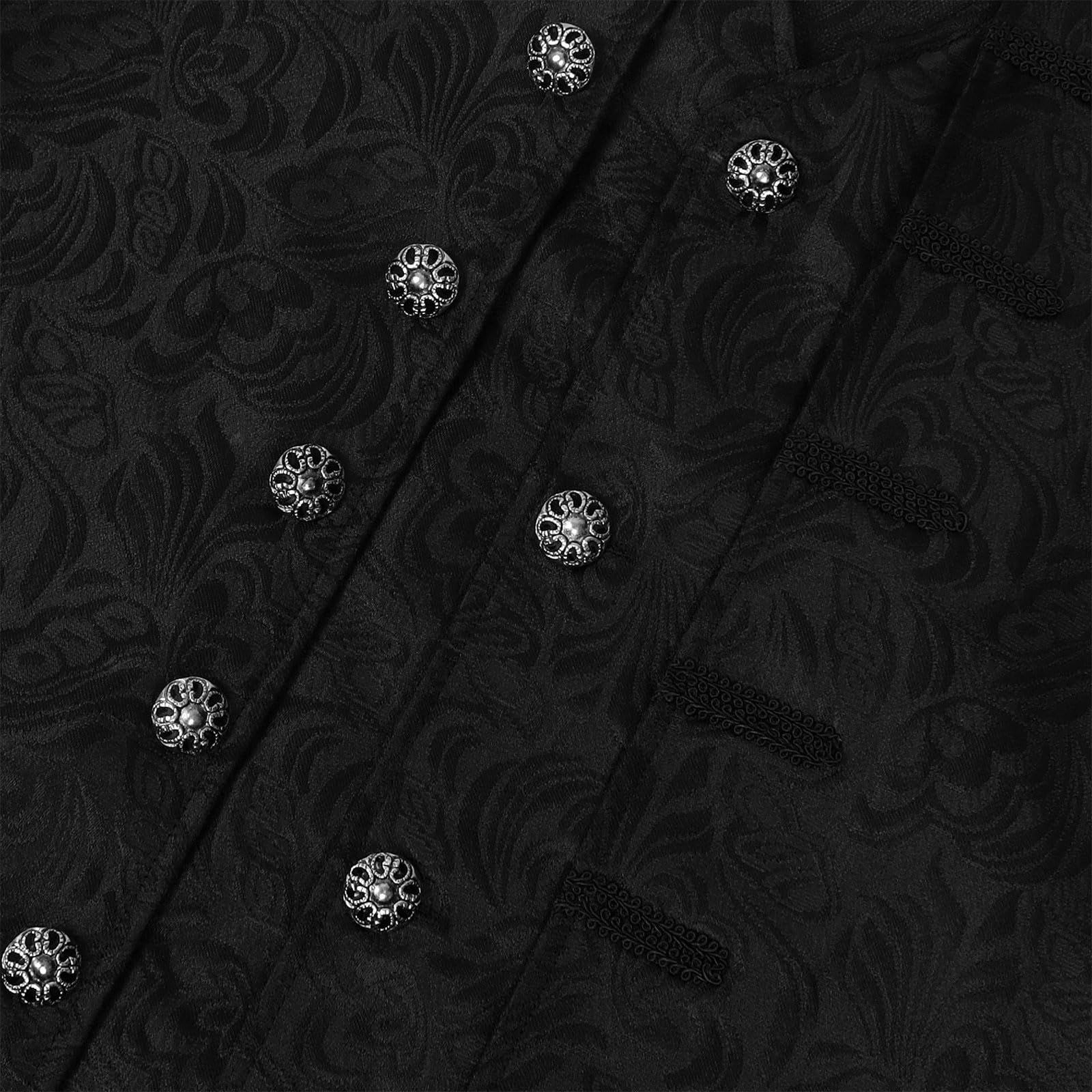 Steampunk Kostüm Herren, Gothic-Jacke Für Herren, Smoking Herren Mittelalter Kleidung Herren Frack Jacke Steampunk Mantel Gothic Vikings Gehrock Viktorianisches Kostüm Herren Karneval Kostüm Herren