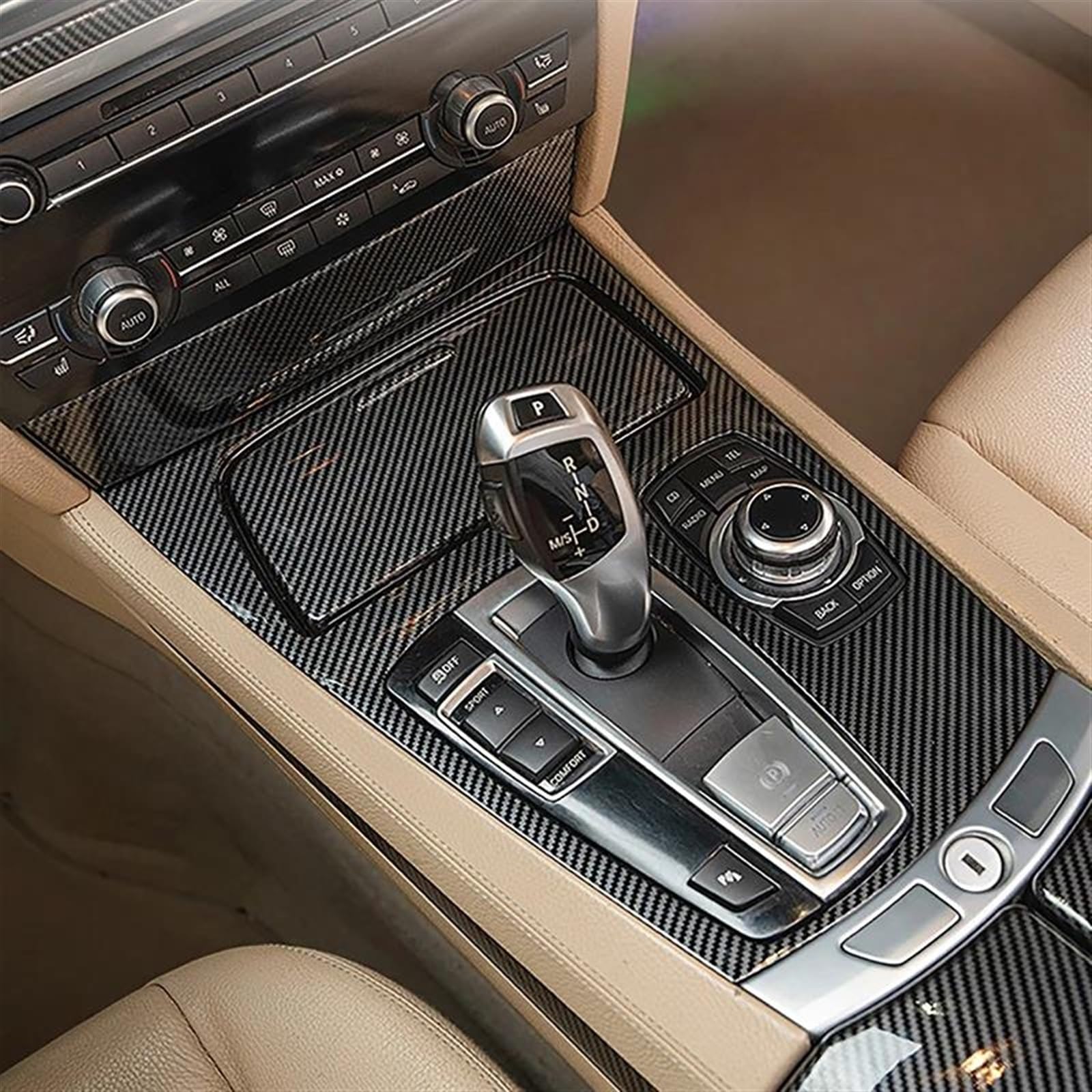 Intérieur Couverture Garniture Pour BMW Série 5 5GT F07 F10 11-16 ABS Chrome Phare Avant Bouton Commutation Couvercle Démarrage Arrêt Moteur Bouton Commutation Revêtement D'habillage (Couleur : Engin