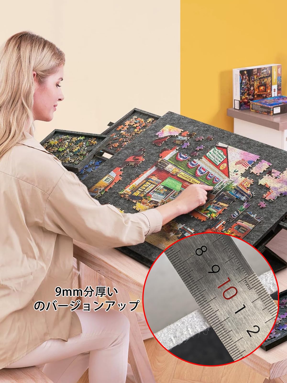 Amazon.co.jp: 1000ピースパズルボード ジグソーパズル 9㎜分厚い