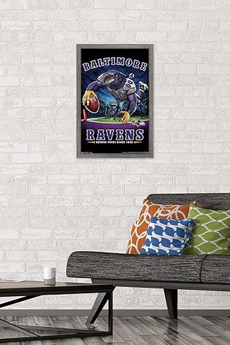 Miniatura 2 de Trends International NFL Baltimore Ravens - Póster de pared de End Zone 17, 22.375 x 34 pulgadas, paquete de póster y clip