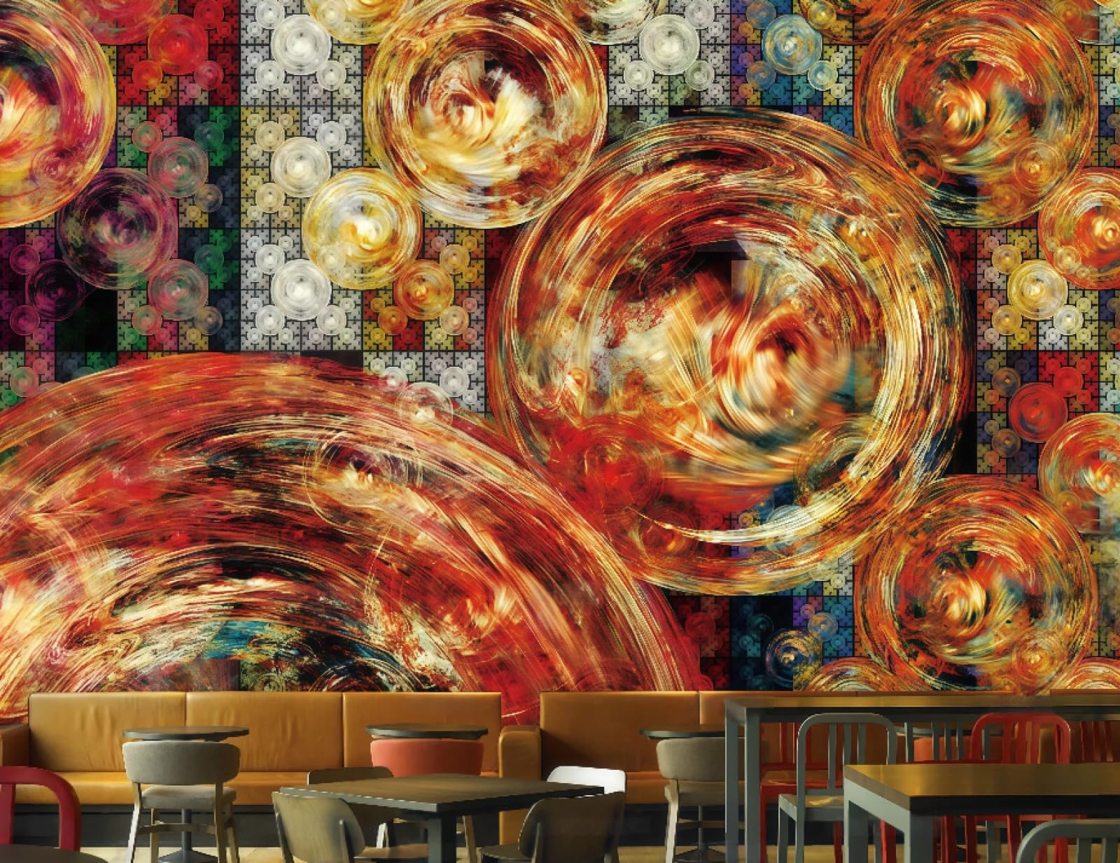 rskjdghshd Wallpaper Retro Cool Red Light Nightclub Theme Hotel Bar Club Western Restaurant Background Wall Mural Afternoon Tea Coffee Shop Wallpaper,3D,430x300cm