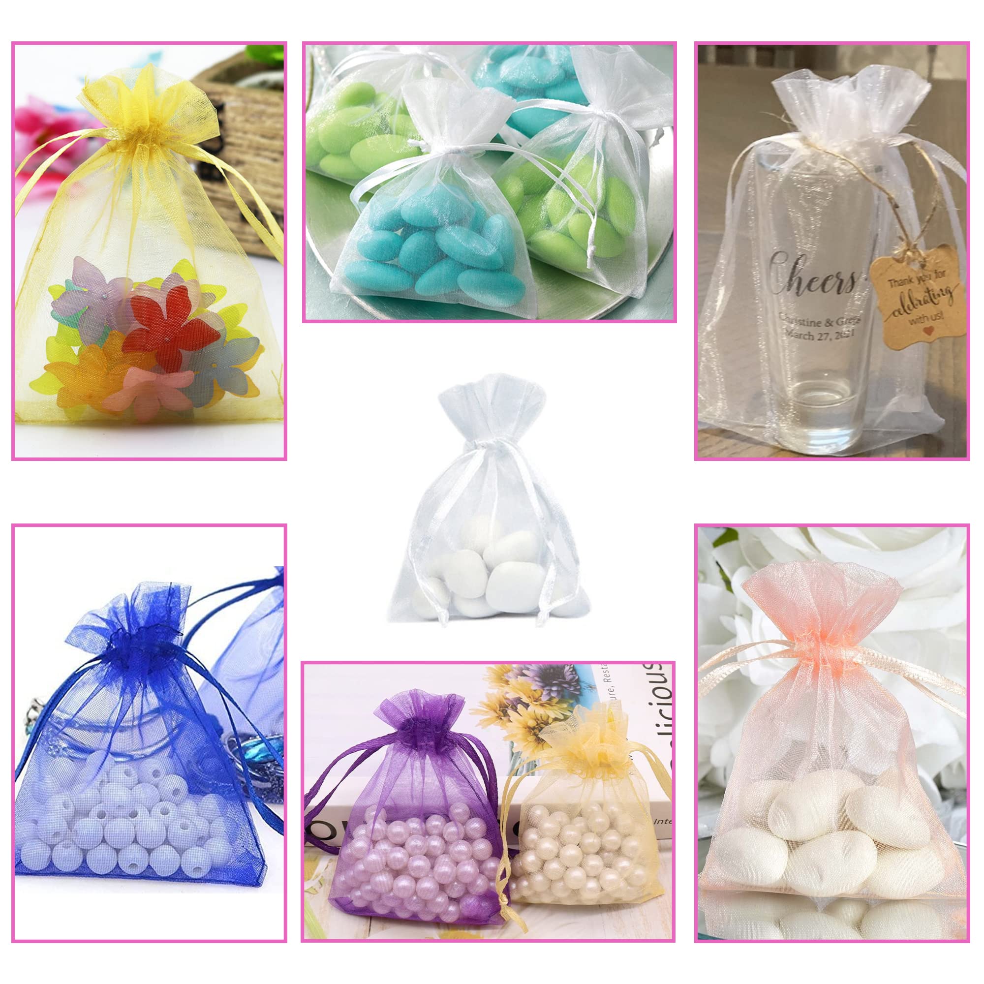 NBEADS 50 Sacchetti Di Velluto, A Fora Di Calabash, Con Coulisse, Per