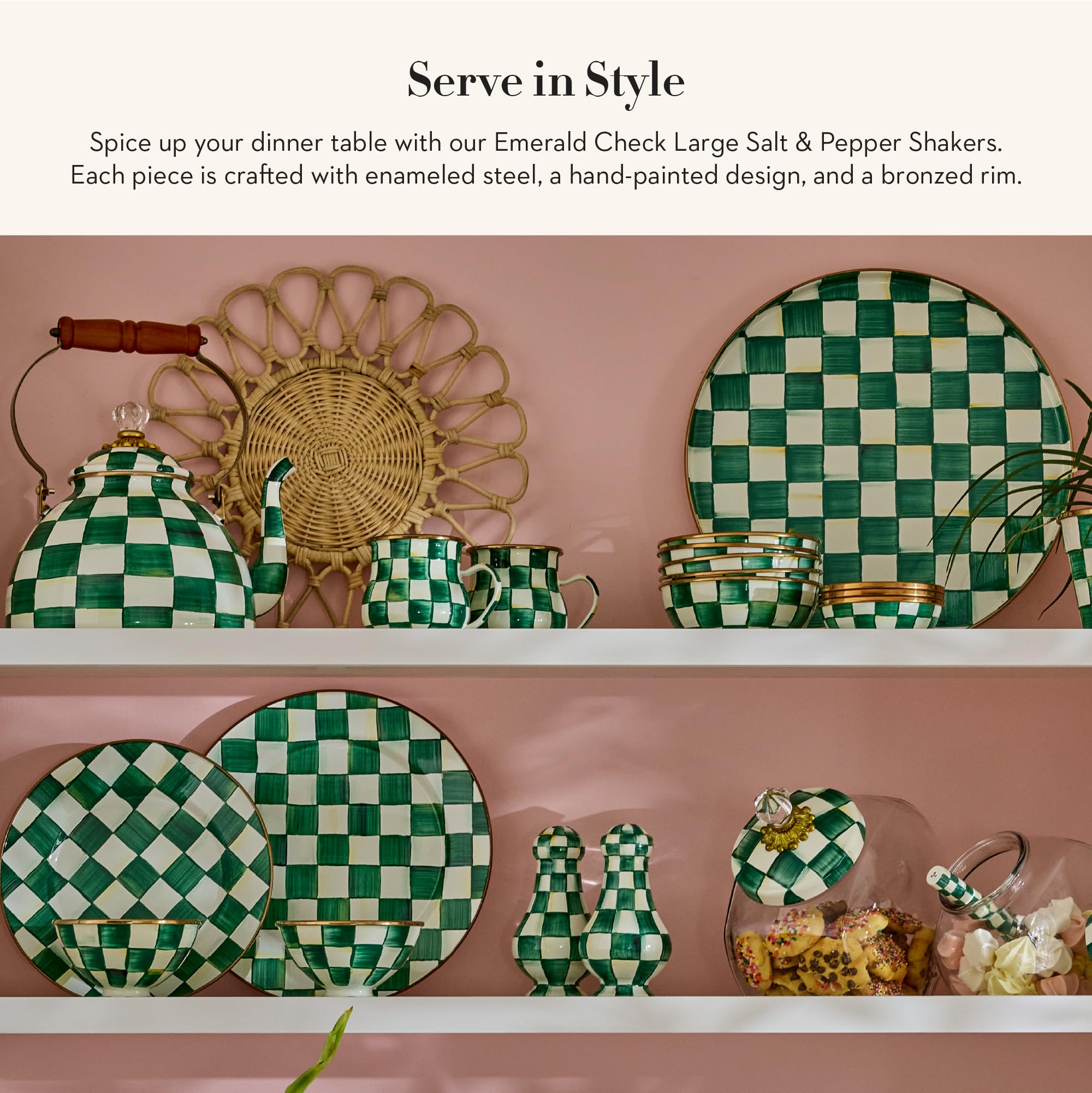 Amazon.com: MACKENZIE-CHILDS Enamel Salt and Pepper Shakers