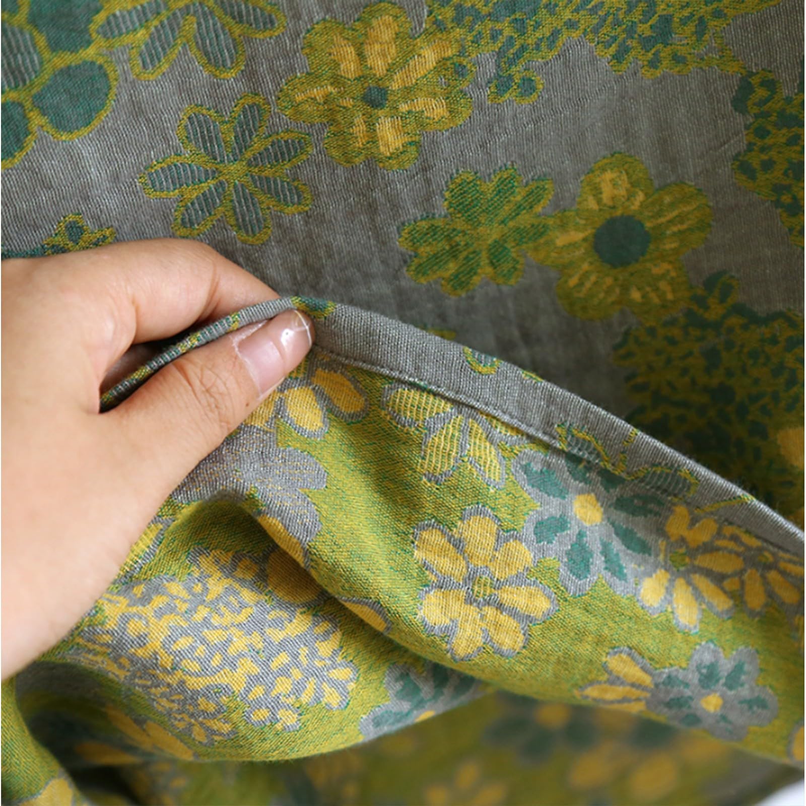 Pigiama cinese da donna verde pigiama da donna jacquard retrò loungewear confortevole pigiama fantasia Pan fibbia pigiameria due pezzi vestito obliquo collare pigiama manica lunga casual abbigliamento