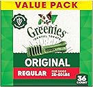 Greenies Veterinarian-Recommended Adult Natural Dental Dog Treats Regular Size, Original Flavor, 36 oz. Pack, 36 Count