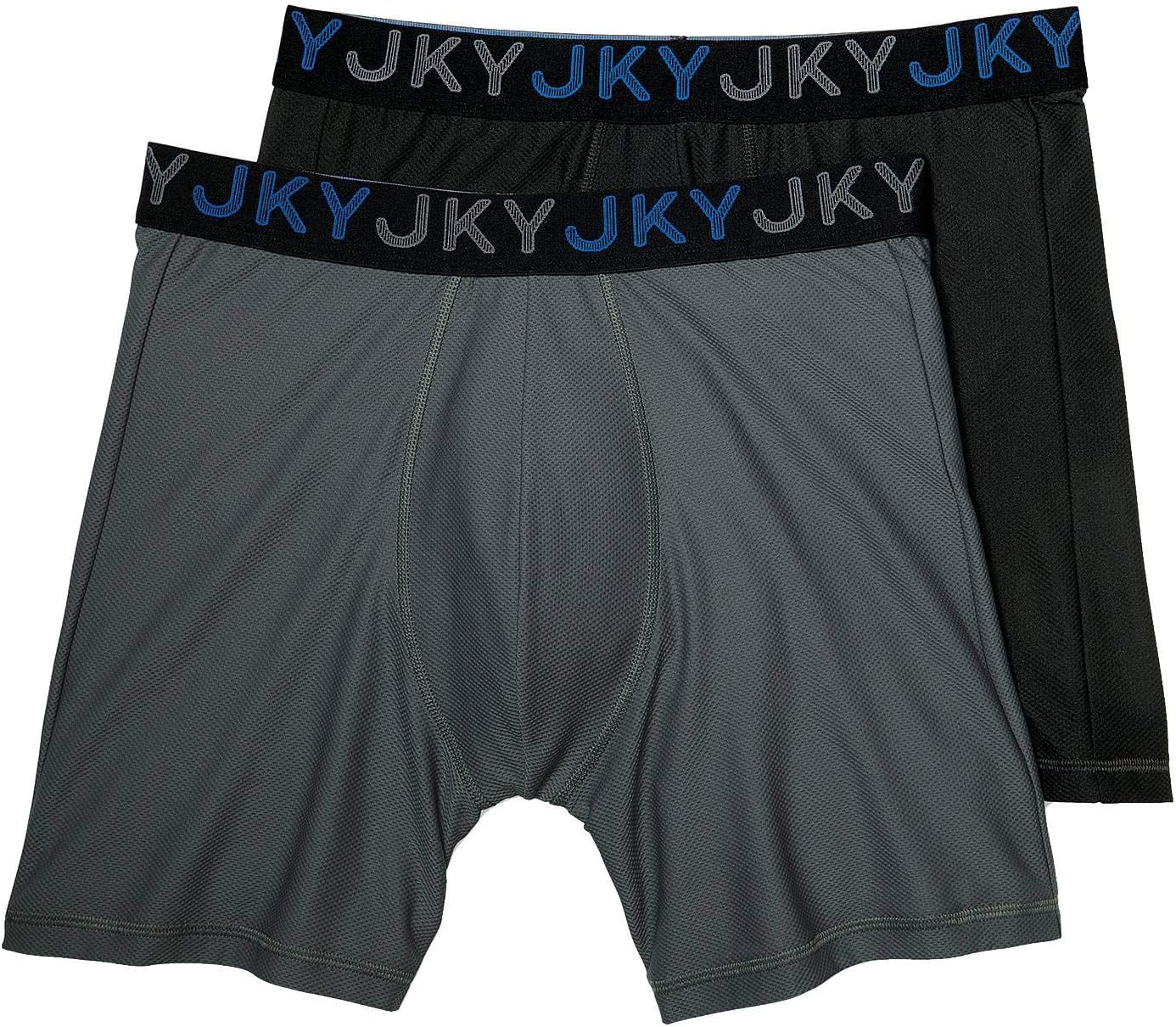 Jockey Men's Underwear JKY Active Mesh Midway - 2 Pack, Black/Grey, L